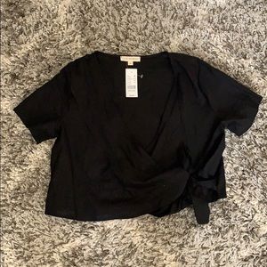 PacSun Linen Wrap Top